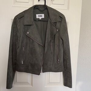 BB Dakota by Steve Madden Olive Green Faux Suede Moto Jacket